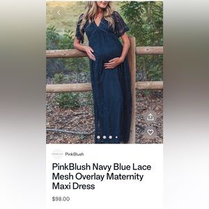 Pinkblush xl blue maternity dress